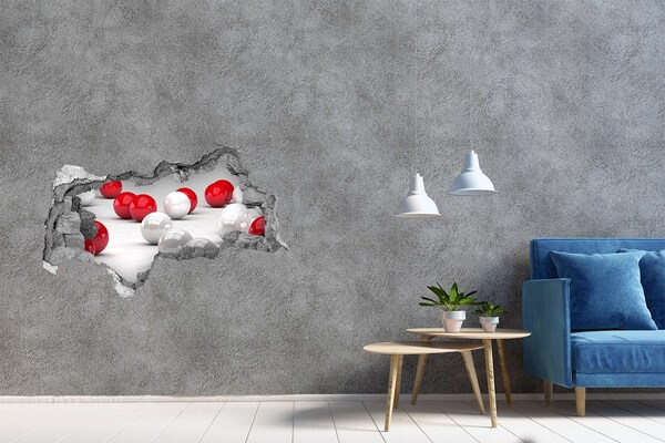 Samolepiaca diera na stenu Rozbitá stena s guľkami