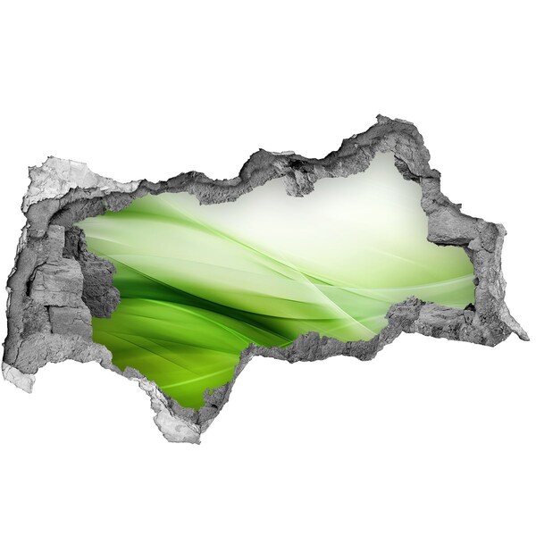 Samolepiaca diera na stenu Zelený priestor za dierou