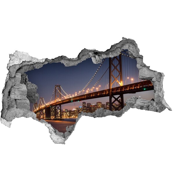 Fototapeta diera na stenu 3D Bridge v san franciscu