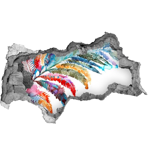 Samolepiaca diera na stenu Tropická oáza v betóne