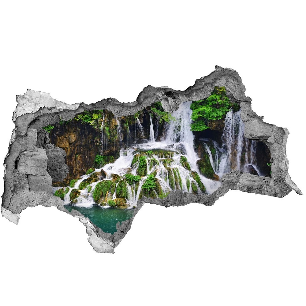 Nálepka fototapeta 3D Vodopád v horách