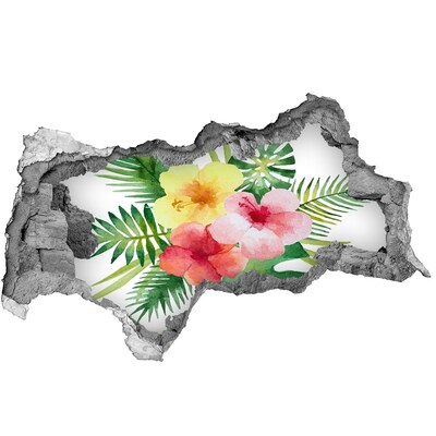 Samolepiaca diera nálepka Havajské kvety