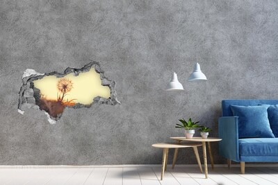 Samolepiaca diera na stenu Kvet v slnečných lúčoch