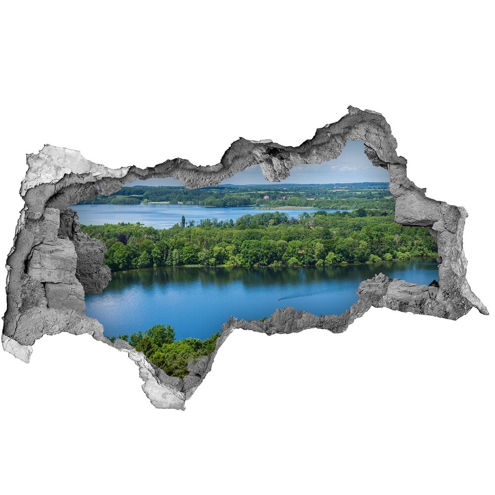 Nálepka fototapeta 3D výhľad Lesné jazerá