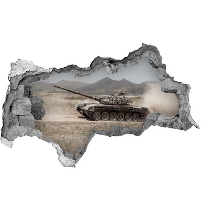 Fototapeta diera na stenu Tank v púšti