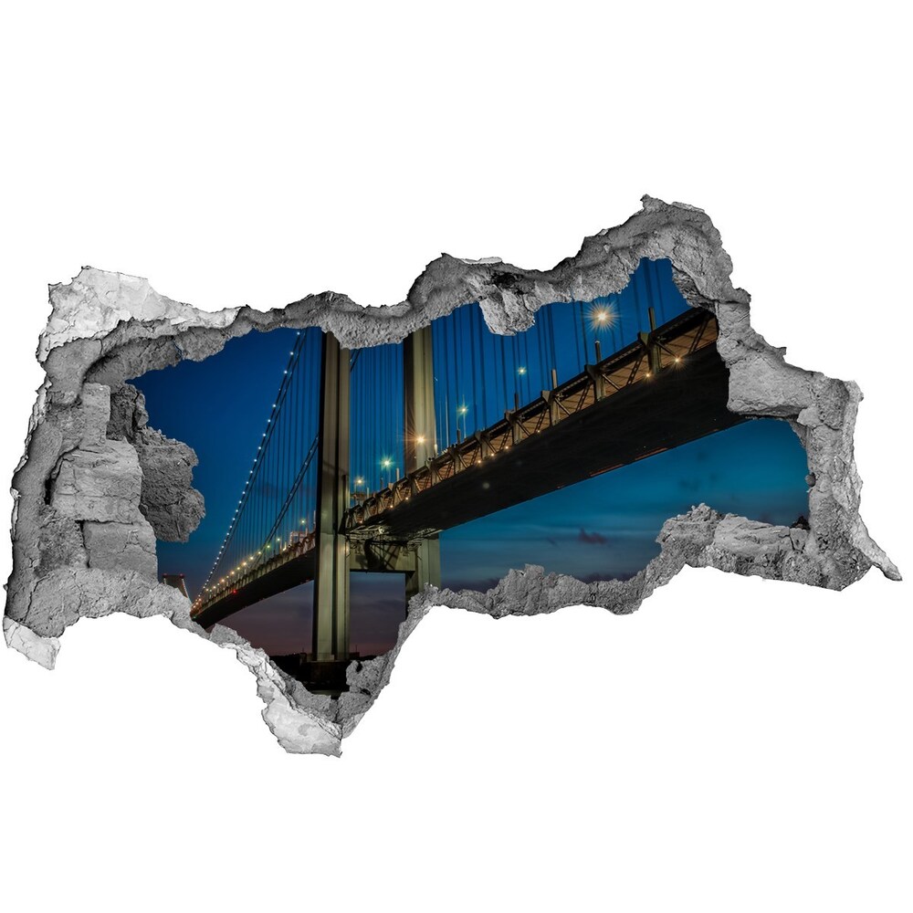 Fototapeta diera na stenu 3D Brooklyn bridge