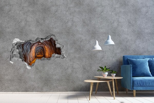 Fototapeta diera na stenu 3D Tunel v horách