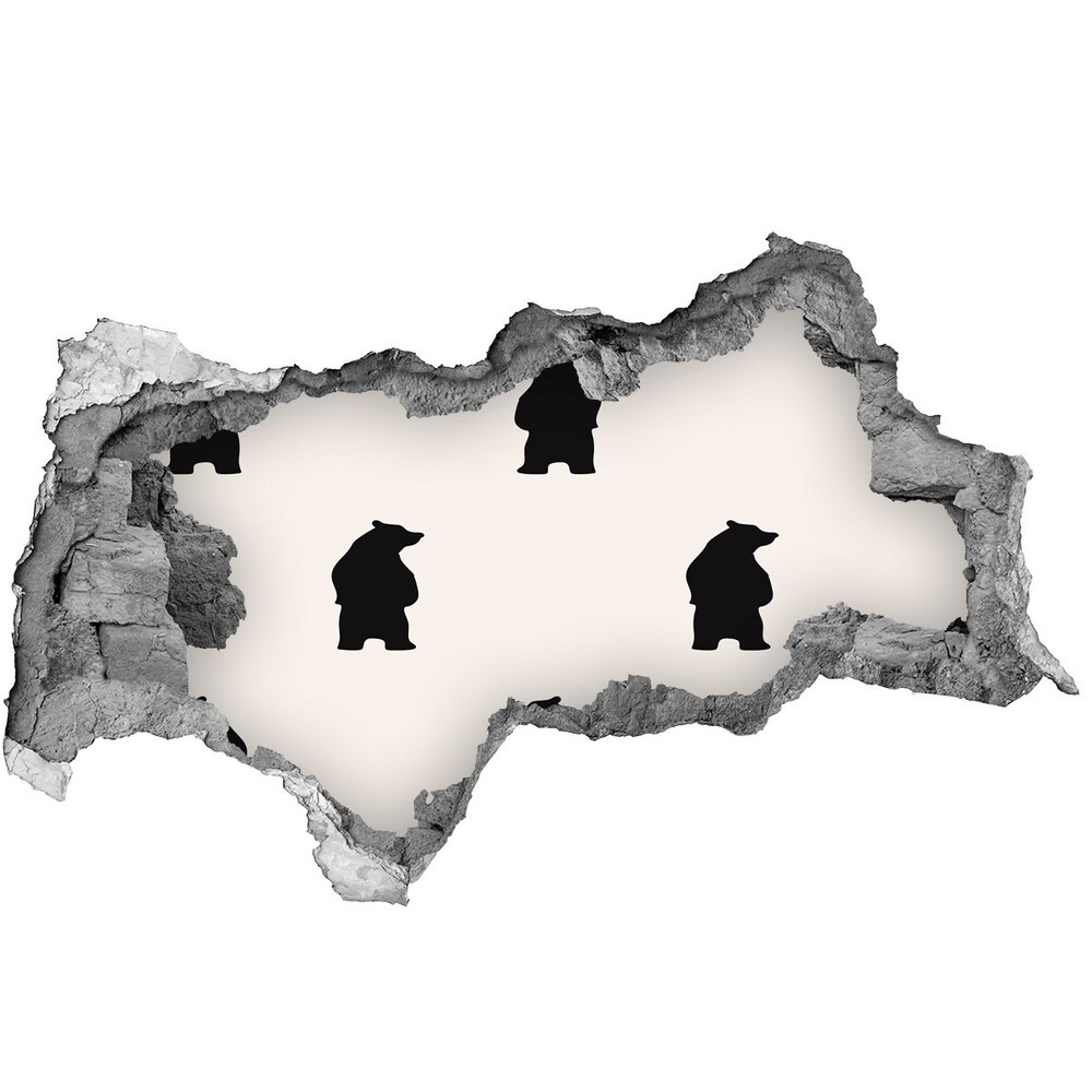 Diera 3D foto tapeta nálepka Medvede