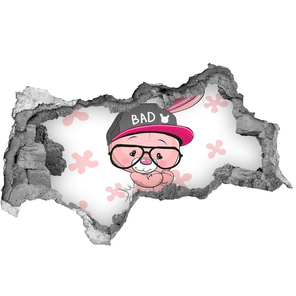 Samolepiaca nálepka na stenu Zajačik v klobúku