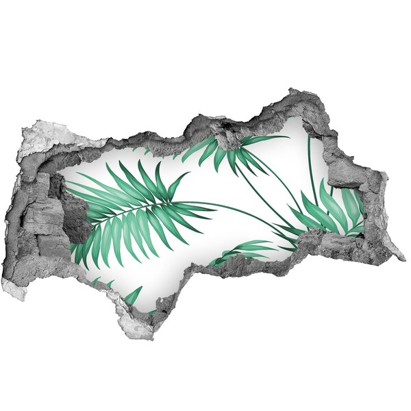 19D diera na stenu Zelená džungľa cez dieru v stene