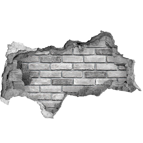 Fotoobraz diera na stenu Poškodená tehlová stena