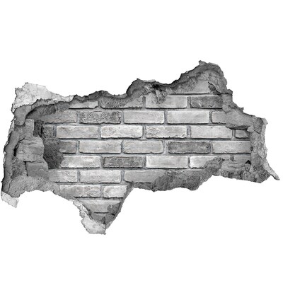 Fotoobraz diera na stenu Poškodená tehlová stena