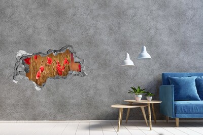Samolepiaca diera na stenu Poppies triptych