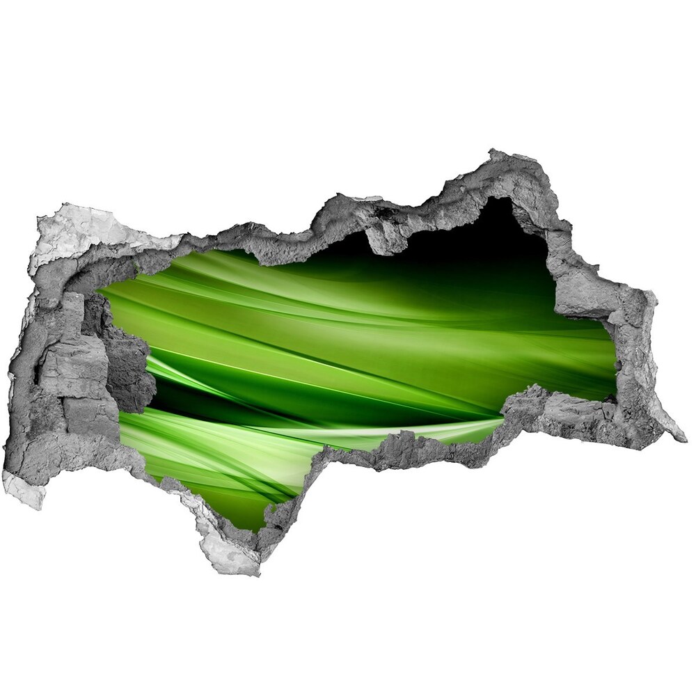 Samolepiaca diera múr 3D Zelenej vlny pozadie