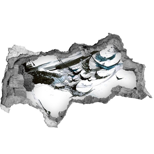 Samolepiaca diera múr 3D Moderná abstrakcia v diere