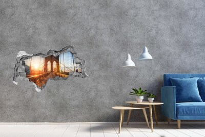 Fototapeta diera na stenu 3D Brooklynský most pri západe slnka