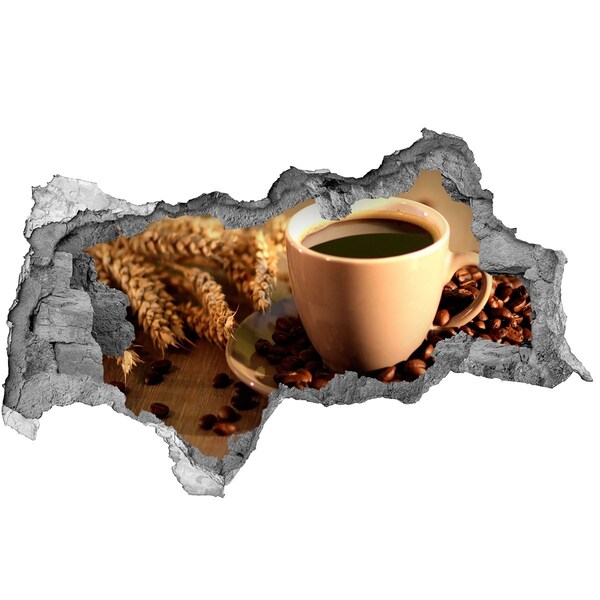 Samolepiaca nálepka Káva so zrnami