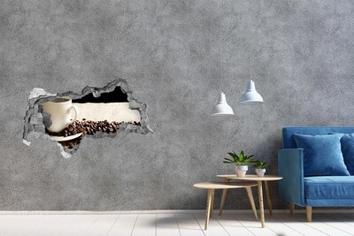 Samolepiaca nálepka Káva v srdci steny