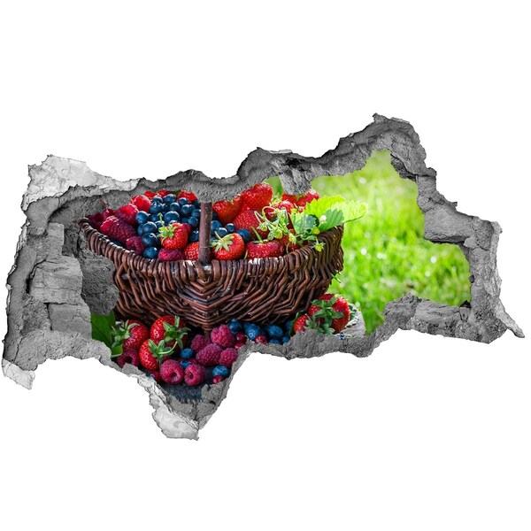 Samolepiaca nálepka Košík plný lesných plodov