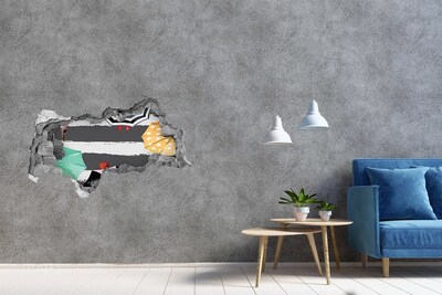 Fotoobraz diera na stenu Farebné dáždniky