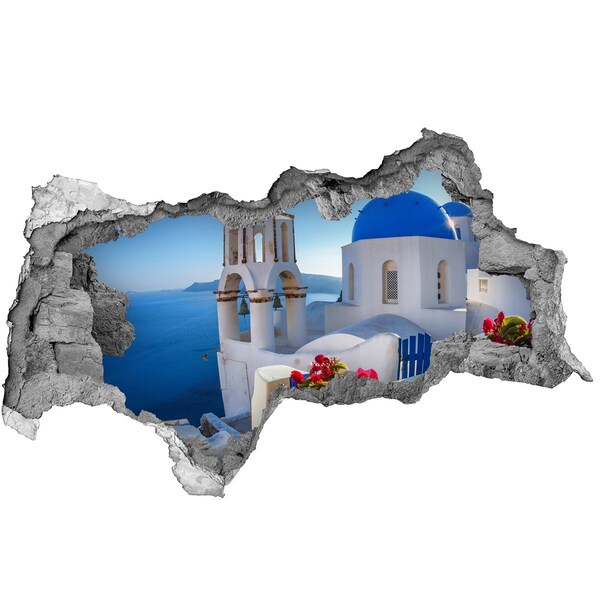 Fototapeta diera na stenu 3D Santorini v plnej kráse