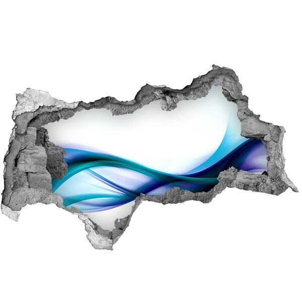 Samolepiaca diera múr 3D Vlna v betónovej diere
