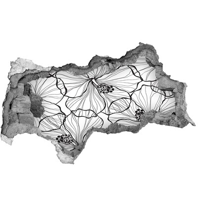 21D diera na stenu Kvetinový motív Diera v stene