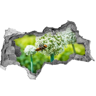 Samolepiaca diera na stenu Kvetinová lúka so včelou