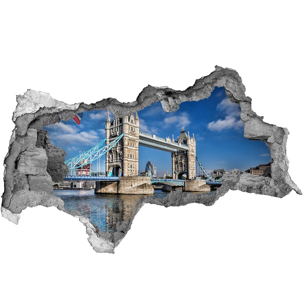 Fototapeta diera na stenu 3D Tower bridge v londýne