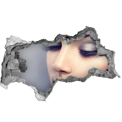 Fotoobraz diera na stenu Zmyselná tvár v rozbitej stene