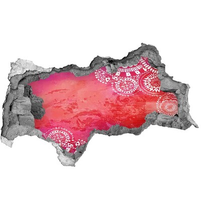 Samolepiaca diera múr 3D Farebná diera v stene