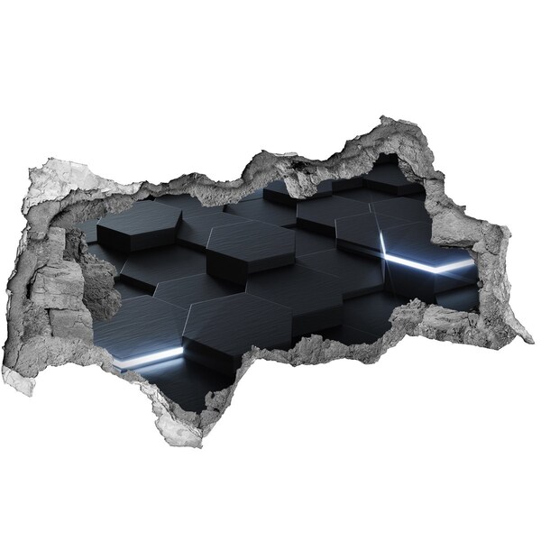 Samolepiaca diera múr 3D Moderný priestor za múrmi