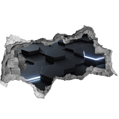 Samolepiaca diera múr 3D Moderný priestor za múrmi