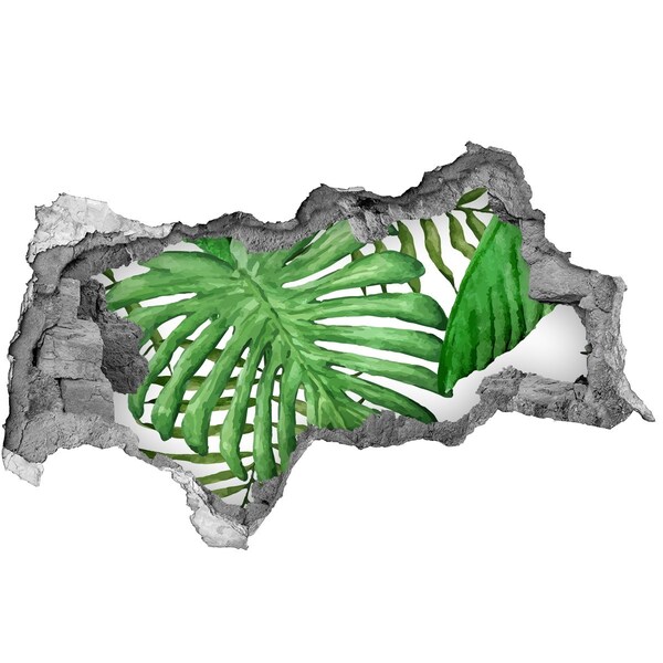 16D diera nálepka Zelená džungľa za múrom
