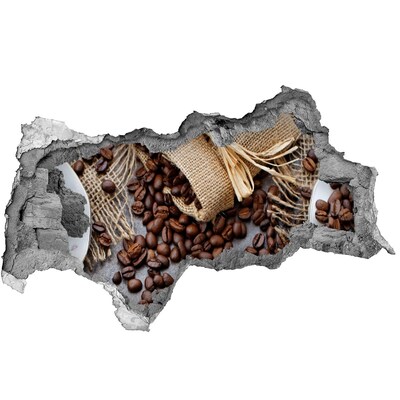 Samolepiaca nálepka betón Káva v zničenej stene