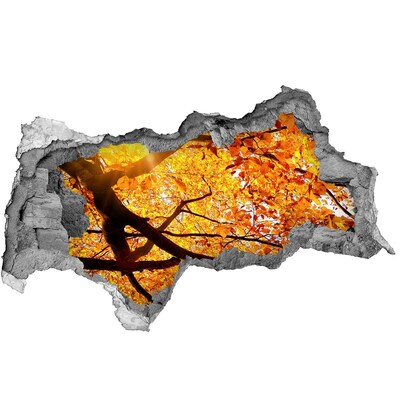 Samolepiaca diera na stenu Zlatá jeseň za múrom