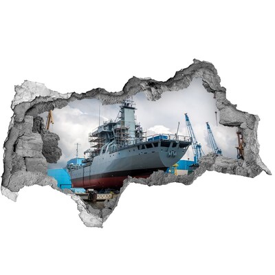 Fototapeta diera na stenu Loď v lodenici