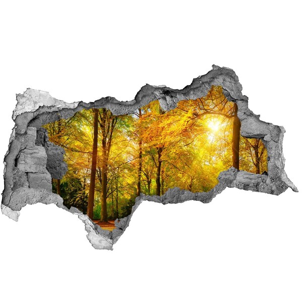 Nálepka fototapeta 3D výhľad Les na jeseň