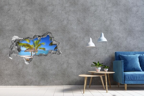 Nálepka fototapeta 3D výhľad Beach mauritius
