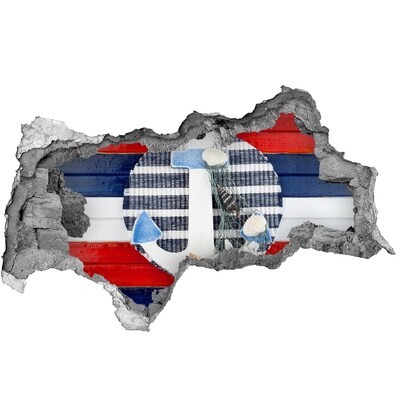 Samolepiaca diera múr 3D Morské dobrodružstvo s mušľami