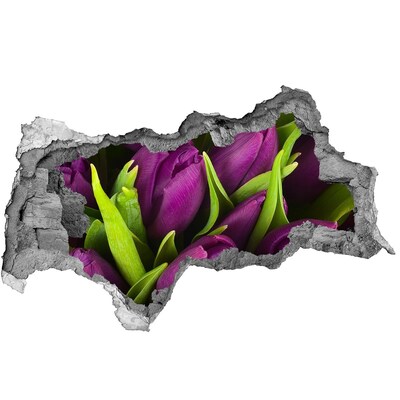Samolepiaca diera nálepka Fialové tulipány