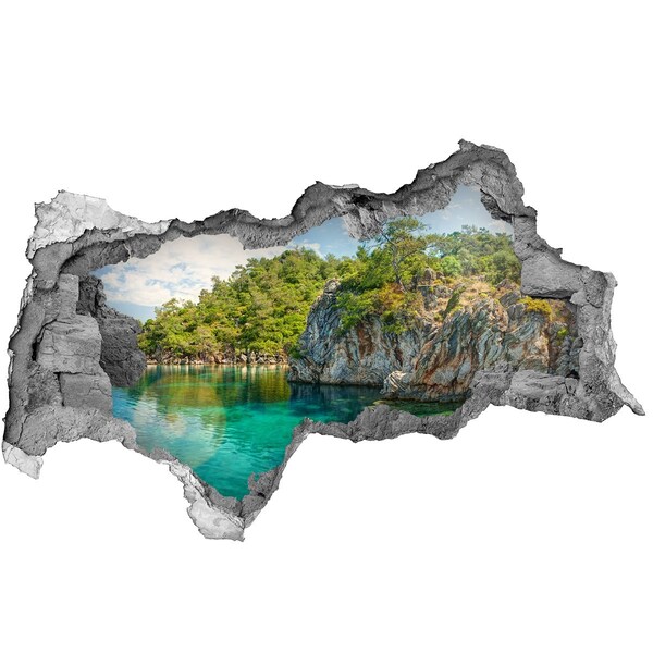 Nálepka fototapeta 3D výhľad Modrá lagúna