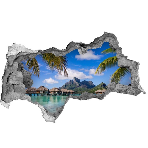 Nálepka fototapeta 3D Palmy na bora bora