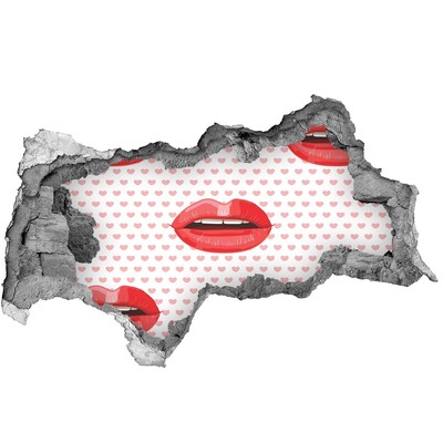 Fotoobraz diera na stenu Pery v srdciach