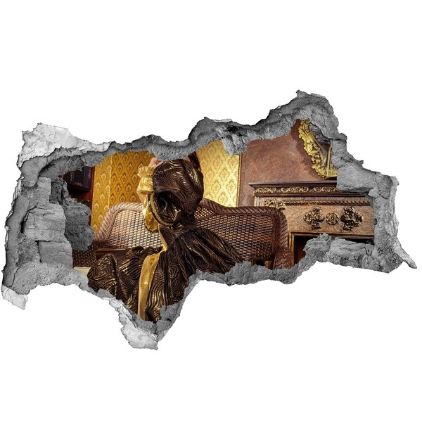 Fototapeta diera na stenu Žena v elegantných šatách v štýlovom interiéri