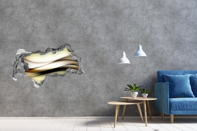 Samolepiaca diera na stenu Abstraktná krajina v diere v stene