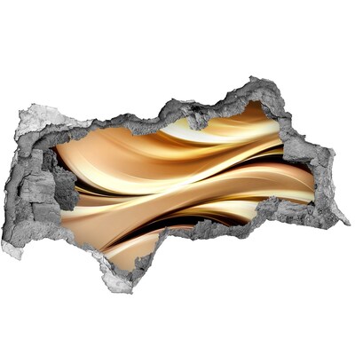 Samolepiaca diera na stenu Zlaté vlny v stene