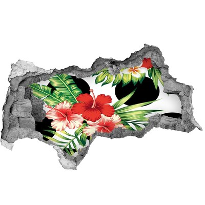 25D diera na stenu Havajské kvety