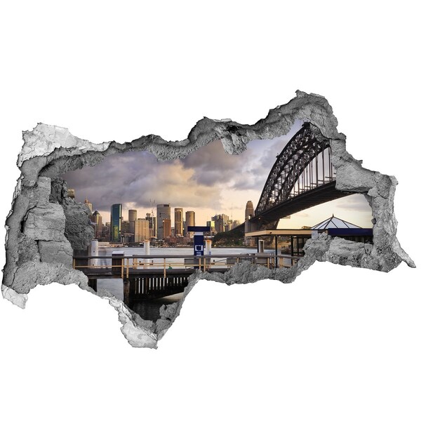 Fototapeta diera na stenu 3D Bridge v sydney