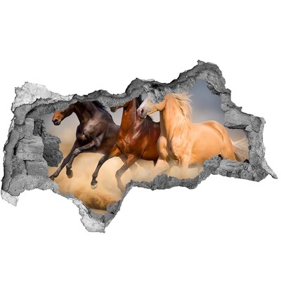 Diera 3D foto tapeta nálepka Cválajúca kone